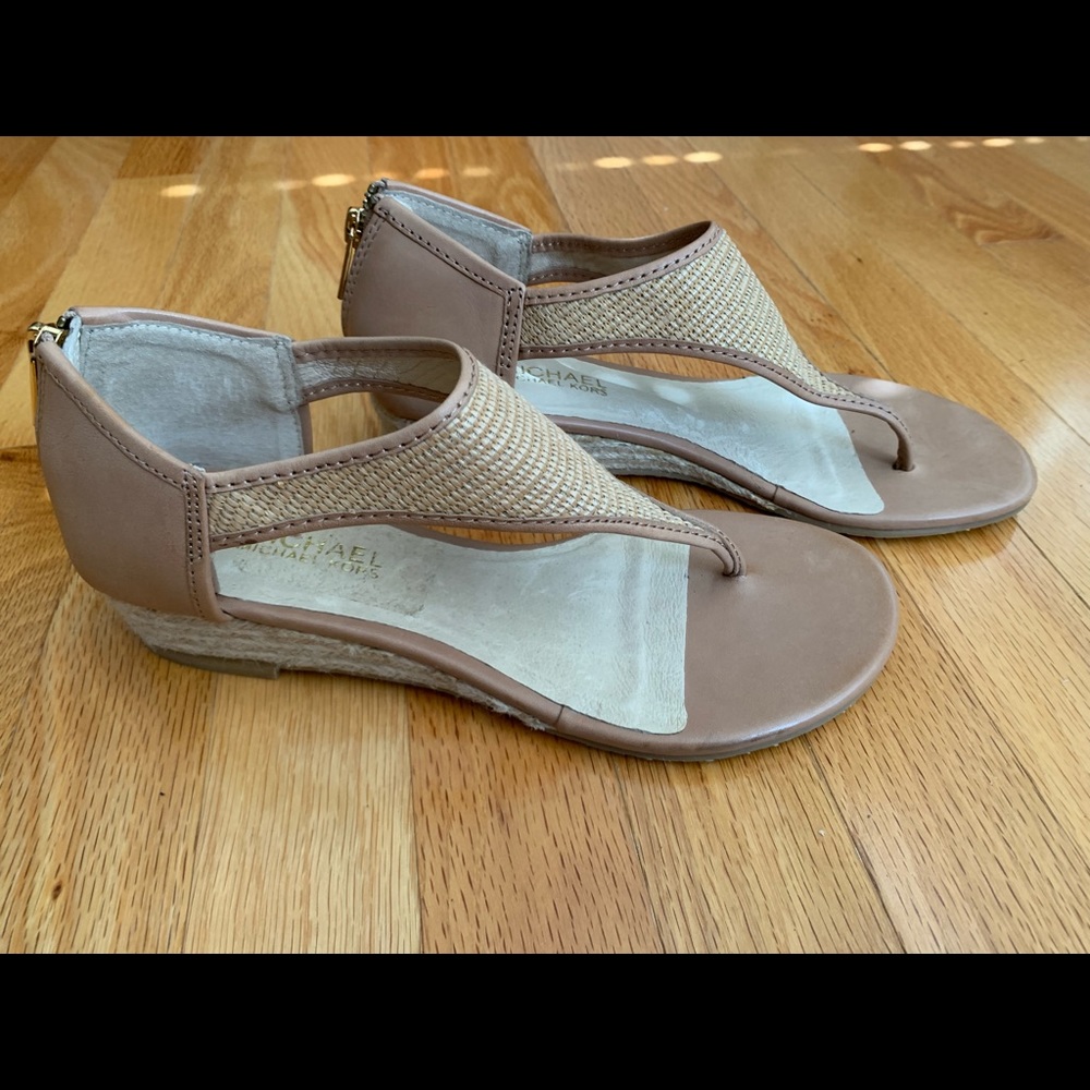 Michael Kors wedge sandals, size 8, new condition
